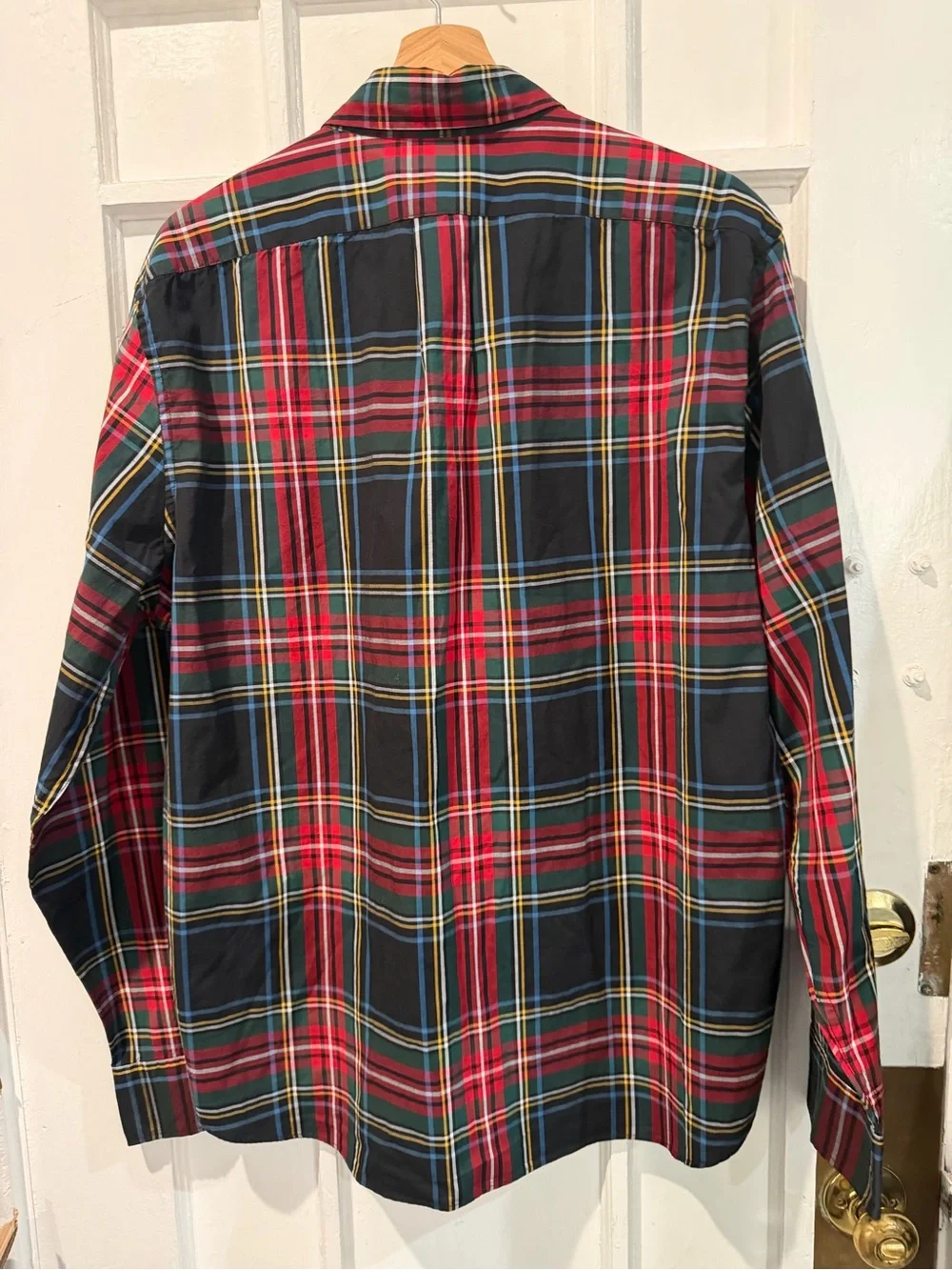 J. Crew Men’s Red, Black & Green Plaid Button-Down Shirt